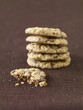 oat flake,chocolate chip and almond cookies