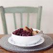 frikadelles with red cabbage