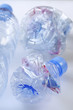 squashed plastic bottles