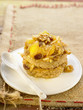 oat flake,raisin and apple sticky cake
