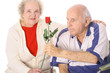 handicap man giving his wife a rose handicap man giving his wife a rose