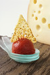tomato sorbet with a gruyère crisp
