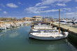 Dinghies and cruisers moored at marina of Port de Pollenca Dinghies and cruisers moored at marina of Port de Pollenca