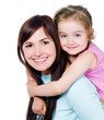 Mother with little daughter
