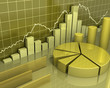 Golden Charts Business Concept