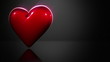 Big Red Heart on Dark Stage Loop Big Red Heart on Dark Stage Loop