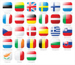 All the European Union flags