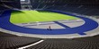 workers in soccer stadium