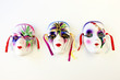 Three mardi gras masks