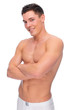 Smiling young man with underwear Smiling young man with underwear