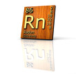 Radon form Periodic Table of Elements - wood board Radon form Periodic Table of Elements - wood board