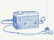 Retro audio cassette or tape recorder Retro audio cassette or tape recorder