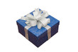 The blue gift box on white background