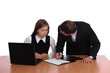 Young business people are working in the meeting room. Young business people are working in the meeting room.