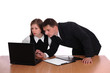 Young business people are working in the meeting room. Young business people are working in the meeting room.