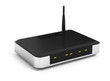 Wireless router isolated on white background