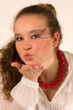 Woman sending a kiss
