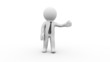 Video: 3d Businessman cartoon character walking and presenting 3d Businessman cartoon character walking and presenting