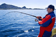 Foto: Fisherman with a spinning Fisherman with a spinning