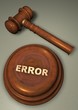 Gavel with ERROR