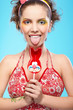 beautiful girl with lollipop