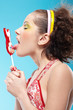 beautiful girl with lollipop