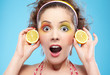 Photo: shocked girl with lemon shocked girl with lemon