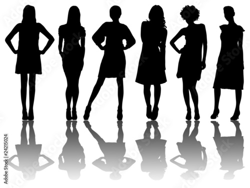 Illustration: 6 silhouettes of women /4 6 silhouettes of women /4