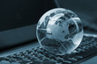 Globe and keyboard.