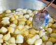 Traditional frying of dough balls, Lokoumathes,  Limassol,  Cyprus