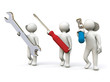 3D Man Workman Team