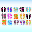flip flop for the beach illustration