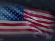 flag USA in water