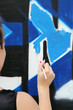 Making graffiti on wall Making graffiti on wall