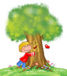Bambino che ama gli alberi Bambino che ama gli alberi