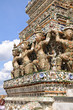 Decoration at a stupa base, Temple of Dawn, Thailand.