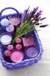 basket with candles basket with candles