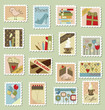Large set of postage stamps Large set of postage stamps