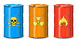 Barrel of chemicals. The poison, radiation, flammable.