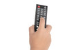 HAND WITH REMOTE CONTROL .