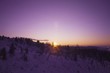 Sunset On Snowy Landscape