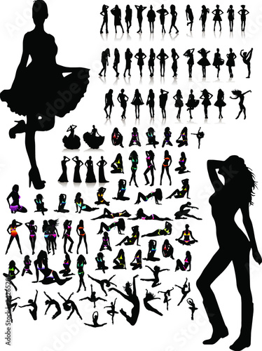 Bikini Girl Silhouette on New Set Of Model Girls Fashion Silhouette Bikini Girls    Smotrivnebo