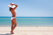 Young woman enjoying the sun on a beach