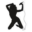 silhouette femme qui chante
