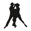 silhouette couple qui danse