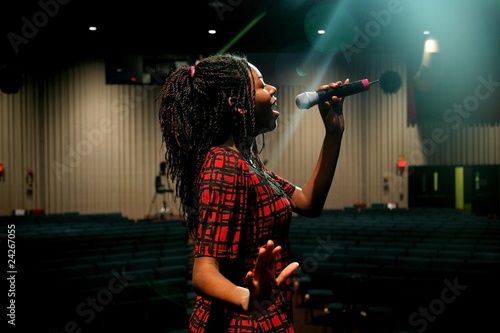 Photo: Teenage Girl Singing Teenage Girl Singing