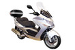 city scooter with trunk isolated