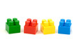 colorful plastic toy bricks ,isolated on white background colorful plastic toy bricks ,isolated on white background