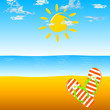 flip flop orange for the beach illustration