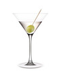 Cocktail with olive. Vector illustration. Cocktail with olive. Vector illustration.